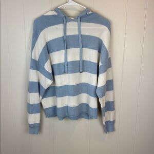 Coastal Striped Sweater with Hood